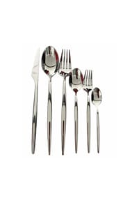 SCHÄFER ELEKTRONIK - 36-tlg. Besteck-Set aus hochwertigem 18/10 Edelstahl für 6 Personen - Silber OneSize