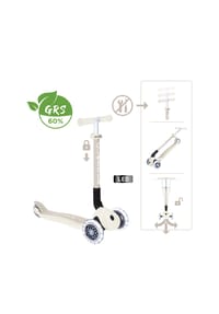 GLOBBER - JUNIOR FOLDABLE LIGHTS ECO kokos weiß, mit Leuchtrollen - weiß