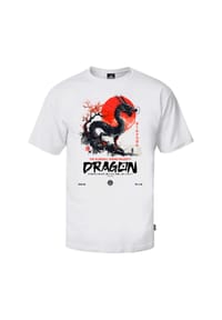 OLDSKULL - T-Shirt ASIAN DRAGON SPIRIT GRAPHIC mit angesagtem Frontprint - Heather Grey
