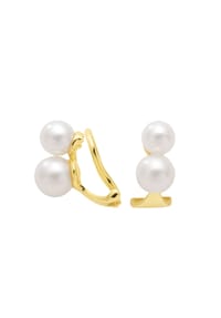 Adelia's - Damen Gold Schmuck 585 Gold Ohrringe  Ohrclips mit Süßwasser Zuchtperle - gold