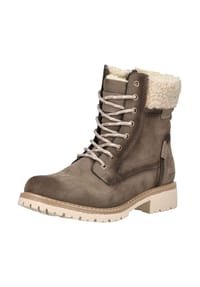 TOM TAILOR - Lederimitat/Textil Stiefelette - Taupe