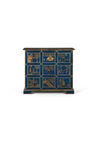 GINER & COLOMER - Kommode aus Mangoholz, MDF, 70 cm, klassisch-moderner Stil – 61 x 70 x 30 cm - Blau