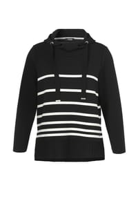 frapp - Sweatshirt in Große Größen - black / offwhite