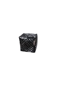 Kayoom - Sitzkissen Spark Pouf 410 45 x 45 cm - schwarz - silber