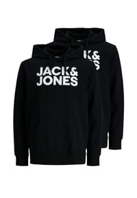 JACK & JONES - Sweatshirt / Hoodie 2er Pack Corp - Dunkelblau / grau