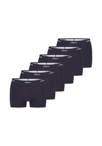 s.Oliver - Retro Short / Pant 6er Pack Basic - Blau / Dunkelblau / Schwarz