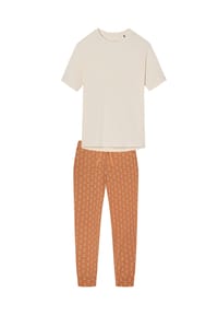 SCHIESSER - Schlafanzug Mix & Relax - Orange / creme