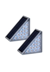 näve Leuchten - 2er-Set Solar-/Treppenleuchte "SCALA" - grau