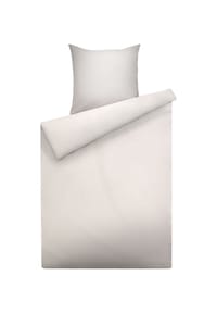 GALERIA home GOTS Satinbetttwäsche Un, WHITE, 200x200 - Garnitur 200x200 cm - ANTRAZIT