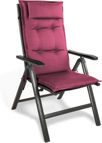 Aspero® - Stuhlauflage Hochlehner mit Kissen Palermo - Anthrazit
