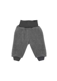 maximo® - GOTS BABY-Pumphose, Wollfleece Strickbündchen - braunmeliert