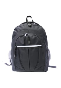 GLOBETROTTER Basic - Rucksack "Basic", gepolsterter Rücken, seitliche Fächer, uni - BLACK