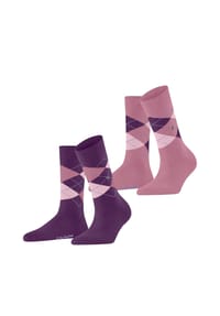 Burlington - Socken Everyday, Rippbündchen, 2er-Pack, für Damen - 8295 ULTRAVIOLET
