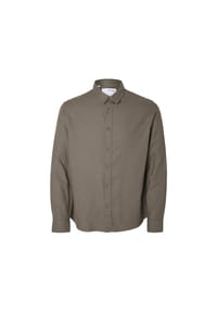 SELECTED - Flanellhemd, Slim-Fit, Kent-Kragen, für Herren - 202890002 MOREL BROWN