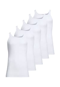 -con-ta- - Unterhemd / Tanktop 5er Pack Feinripp - Weiß