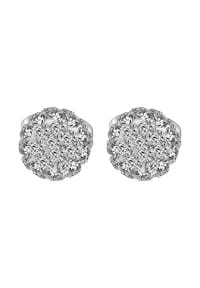 Adelia's Modern Essentials - Ohrringe – Ohrstecker aus Titan mit Strass Steinchen - silber