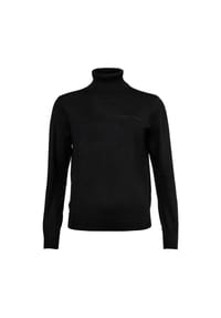 ARMANI EXCHANGE - Damen Rollkragenpullover Feinstrick, Schurwolle, Logo, einfarbig - Beige