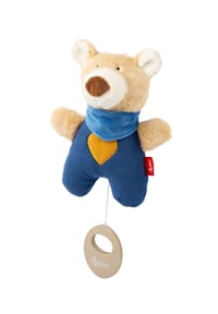 sigikid® - Mini-Spieluhr Bär ,  für Babys und Kleinkinder - dunkelblau