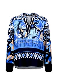 BETTY BARCLAY - Longbluse mit Stehkragen - Dunkelblau/Blau