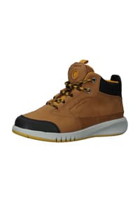 GEOX - Nubukleder/Textil Sneaker - Braun/Gelb
