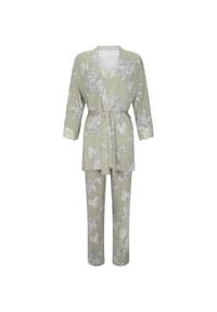GOLDENBAY - Sleepwear-Set Gown, Camisole & Pants Daylily - Green