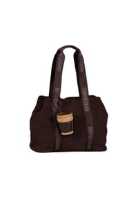 TOM TAILOR CORTINI - Shopper, Kunstleder, Reißverschluss, für Damen - DARK BROWN