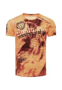 RUSTY NEAL® - T-Shirt in tollem Batik-Design - Anthrazit