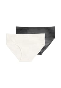 Marc O'Polo - Hipster 2er Pack Second Skin Jacquard - Creme / dunkelblau