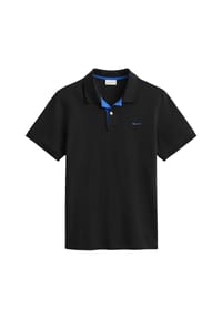 GANT - Herren Poloshirt - REGULAR CONTRAST PIQUE RUGGER, Knopfleiste, Cotton Stretch - Anthrazit
