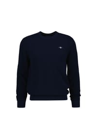 GANT - Herren Stirckpullover mit Rundhals - Micro Textured Cotton C-Neck, Baumwolle - Beige