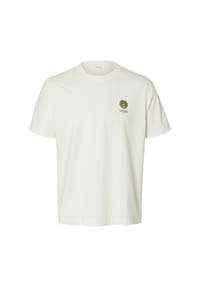 SELECTED - T-Shirt, Baumwolle, für Herren - 178372 EGRET