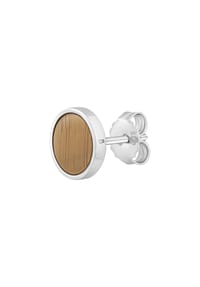 caї TRAVEL PERSPECTIVE - Herren Single-Ohrstecker, 925er Silber mit Tigerauge - SILBER