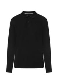 GALERIA essentials - Polo1 (Pique), 4 BLACK, S - 1 WHITE