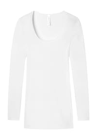 SCHIESSER - Luxury Unterhemd, Langarm, Rundhals, für Damen - C0 000 BLACK