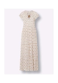 heine - Jersey-Kleid - ecru-camel-bedruckt