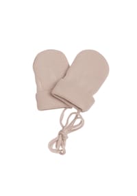 maximo® - BABY-Fausthandschuhe ohne Daumen, Fleecefutter, Basicfarben - hellbraunmeliert