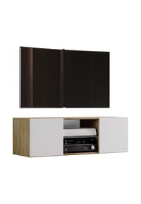 VCM. - TV Möbel | Wandboard | Lowboard hängend | Maße H. 40 x B. 95 x T. 36 cm | Wandschrank - Jusa - Schwarz
