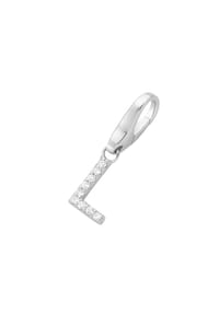 GIORGIO MARTELLO MILANO - Charm Buchstabe L, Zirkonia Steine, Silber 925 - weiß