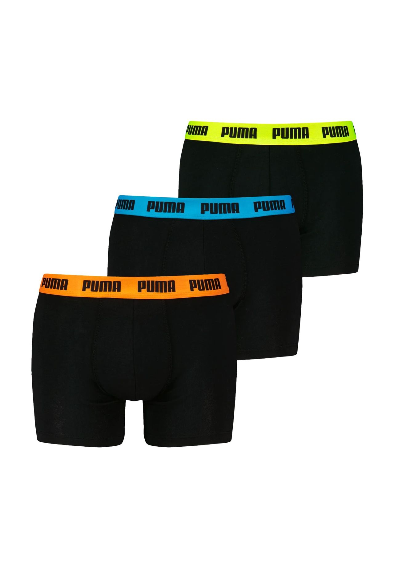 Puma Herren Schwarz/Orange 3P Men Everyday Boxer Baumwolle Small - Bild 6