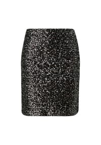 s.Oliver BLACK LABEL - Bleistiftrock, Pailletten, für Damen - 9999  GREY/BLACK