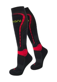 normani® - Sport-Kompressionskniestrümpfe Style - Schwarz/Blau