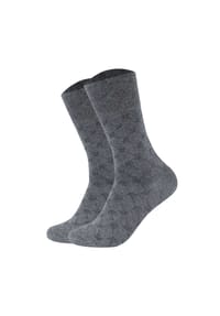JOOP! - Unisex Socken, 2er Pack - Premium Essential Organic Cotton Socks, gemustert - Dunkelgrau meliert