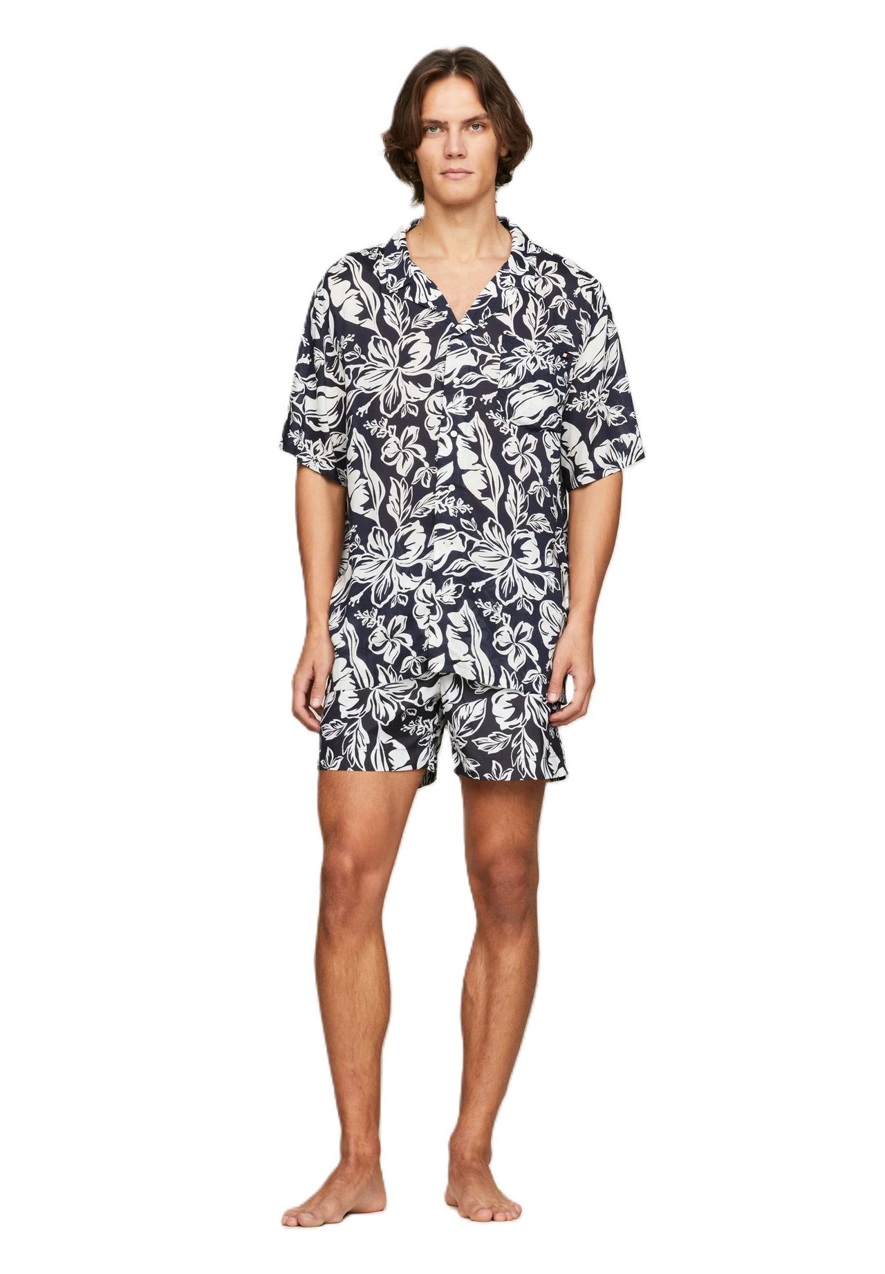 TOMMY HILFIGER Freizeithemd, Regular-Fit, Halbarm, Reverskragen 
