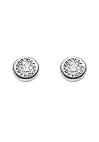 Adelia's - Adelia's Damen Solitär Ohrstecker Ohrringe 585 Weißgold ( 14K ) mit 2 Brillanten ( 0,15 ct ) - silber