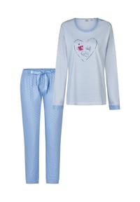 hajo - Schlafanzug Premium Cotten - Hellblau