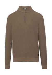s.Oliver - Strickpullover, Baumwolle, Troyer, für Herren - 0330 WHITE