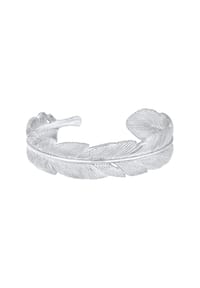 elli. PREMIUM - Armband Armreif Bangle Feder Boho 925 Sterling Silber - Silber
