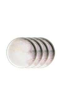MÄSER Platzteller-Set, Steinzeug Aquarellia - Aquarellia Lila - Weiß, Lila