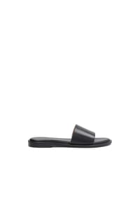 Kazar - Leder in Schwarz mit flacher Sohle - Schwarz