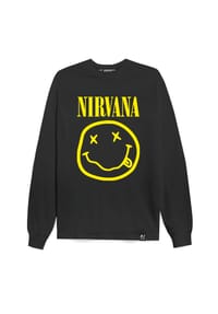 RE:COVERED - Sweatshirt Nirvana Yellow Logo Relaxed mit lässigem Nirvana-Logoprint - Black